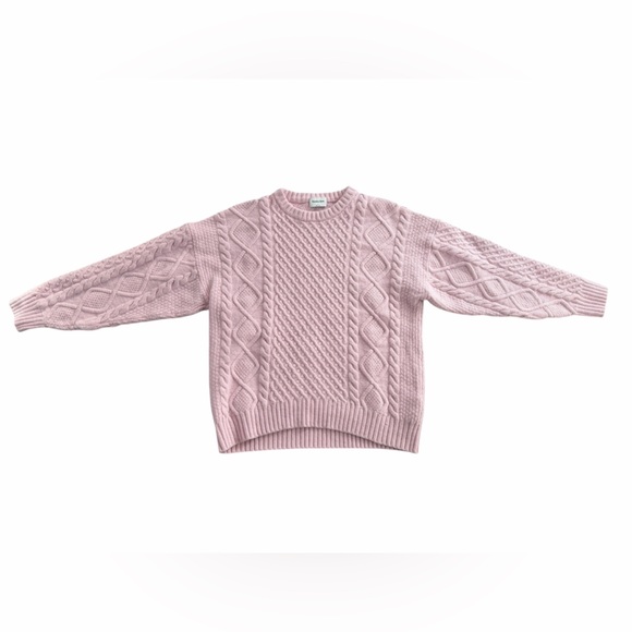 Aritzia Sweaters - Aritzia Light Pink Cable Knit Sweater